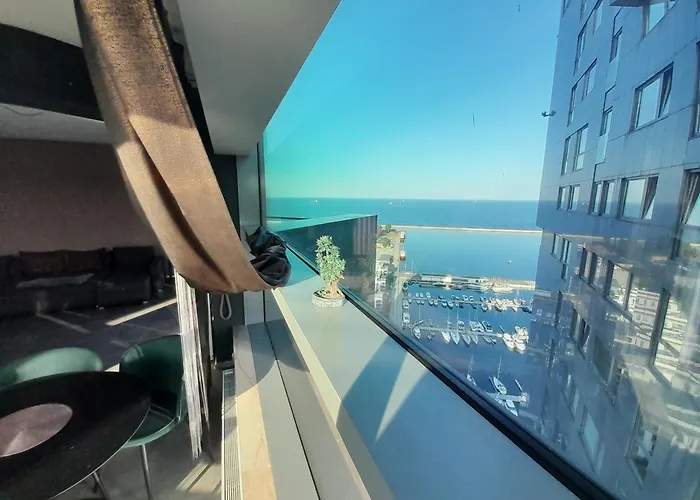 شقة Ikona Baltyku - 28th Floor - 360 Panorama Penthouse - Sea Towers *